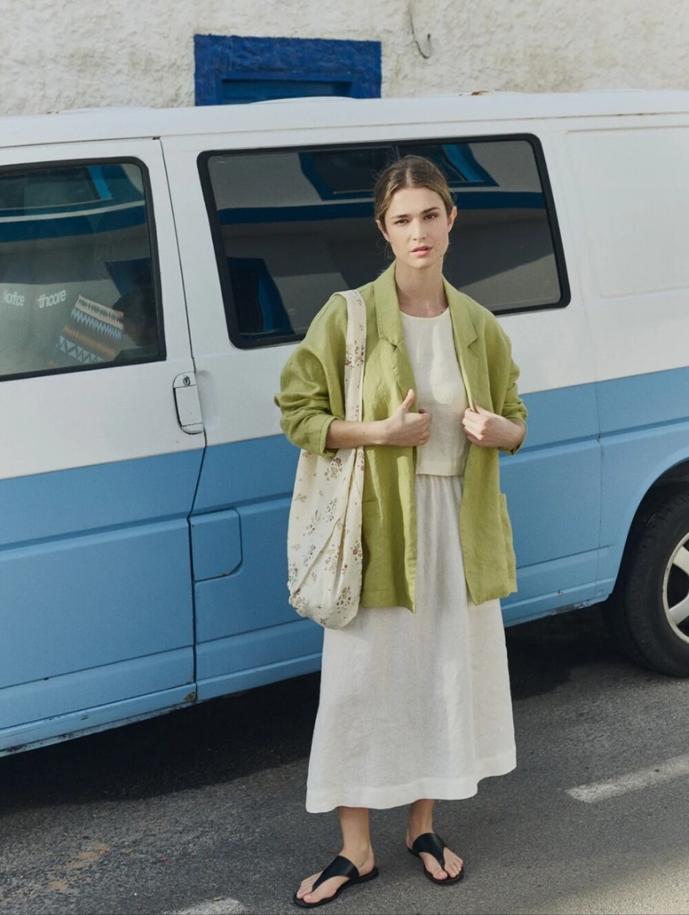 Not Perfect Linen Victoria 2 Jacket In Olive